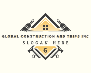 Roofing Construction Carpentry logo design