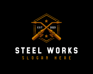 Welding Fabricator Tools logo design