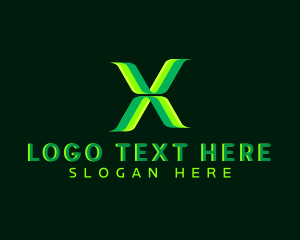 Software Digital Letter X logo design