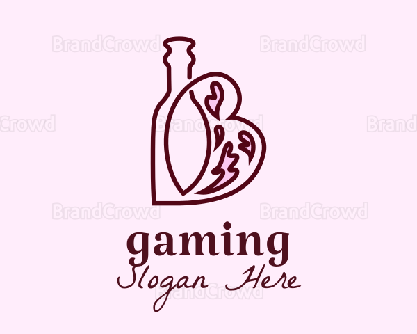 Heart Liquid Bottle Logo