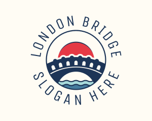 Sunset Bridge Landmark  logo design