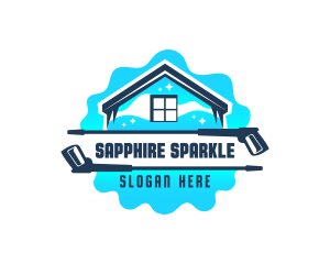 Sparkling Pressure Washer logo design