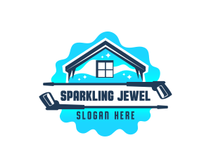 Sparkling Pressure Washer logo design