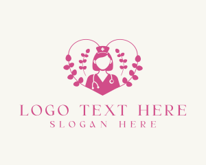 Medical Female Nurse logo design