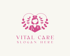 Medical Female Nurse logo design