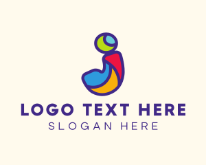 Colorful Glass Letter J Logo