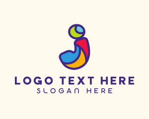 Letter - Colorful Glass Letter J logo design