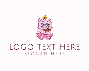 Cat - Pretty Cat Pet logo design