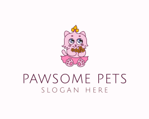 Pretty Cat Pet logo design