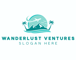 Mountain Airplane Travel logo design