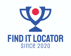 Location Pin Trophy logo design