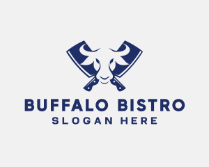 Butcher Cleaver Buffalo logo design