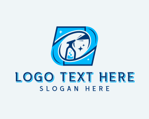 Cleaner - Spray Bottle Disinfection logo design