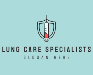 Syringe Vaccine Injection  logo design