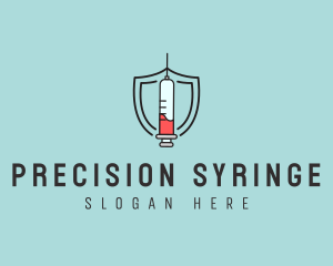 Syringe Vaccine Injection  logo design