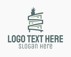 Furniture Shop - Minimalist Side Table Plant logo design
