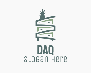 Minimalist Side Table Plant Logo