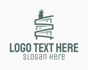 Rusty - Minimalist Side Table Plant logo design