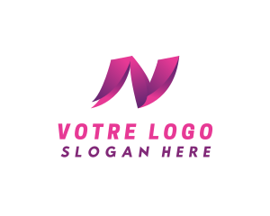 Shipment - Gradient Courier Letter N logo design