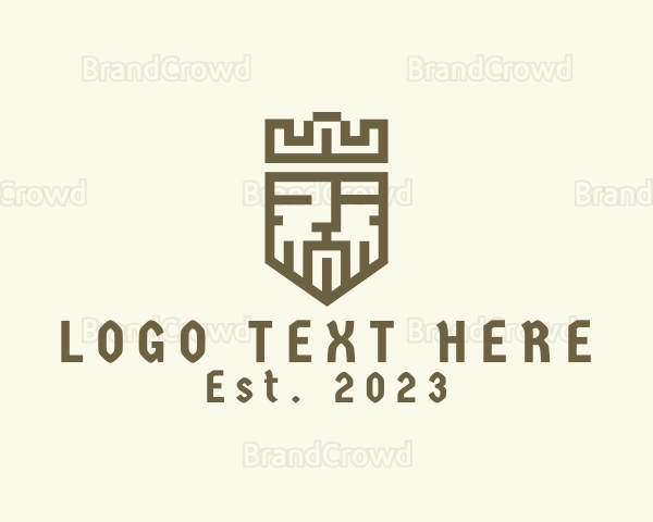 Pixel Medieval King Crown Logo