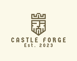 Medieval - Pixel Medieval King Crown logo design