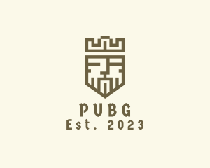 Royal Guard - Pixel Medieval King Crown logo design