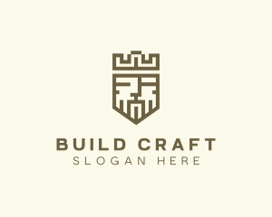 Pixel Medieval King Crown logo design