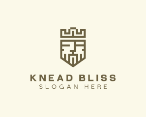 Pixel Medieval King Crown logo design