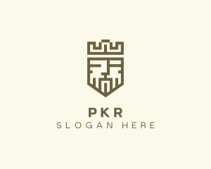 Pixel Medieval King Crown logo design