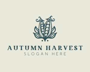 Farm Harvest Green Peas logo design