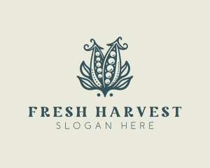 Farm Harvest Green Peas logo design