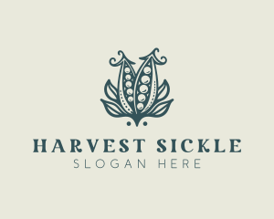 Farm Harvest Green Peas logo design