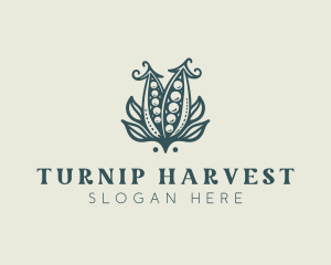 Farm Harvest Green Peas logo design