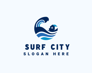 Surfing Beach House logo design