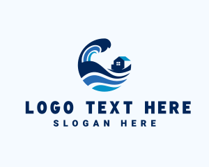 Resort - Surfing Beach House logo design