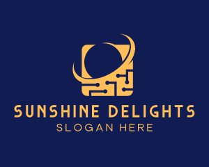 Sunshine - Circuit Chip Tech logo design