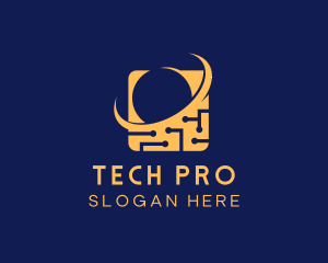 Processor - Circuit Chip Tech logo design