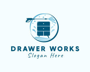 Drawer - Furniture Drawer Presssure Washer logo design