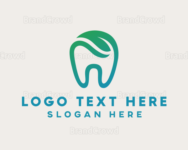 Dental Green Tooth Dentist Logo