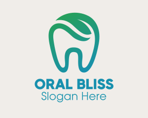 Oral - Dental Green Leaf Tooth Dentist logo design