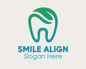 Orthodontic - Dental Green Leaf Tooth Dentist logo design