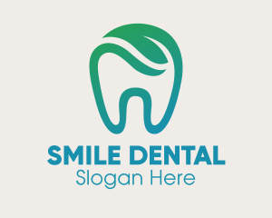 Dental - Dental Green Leaf Tooth Dentist logo design