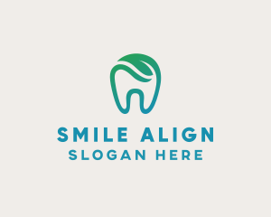 Orthodontic - Dental Green Leaf Tooth Dentist logo design