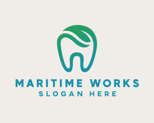 Dental Green Tooth Dentist logo design