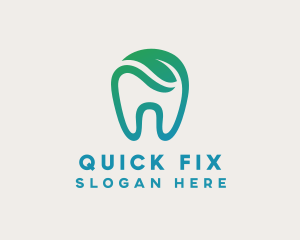 Dental Green Tooth Dentist logo design