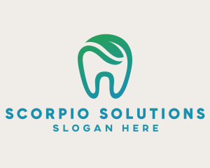 Dental Green Tooth Dentist logo design