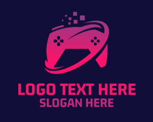 Game Developer - Purple Cyber Gamepad logo design