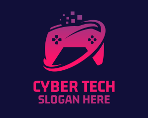 Cyber - Purple Cyber Gamepad logo design
