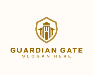 Gate - Castle Palace Gate Shield logo design