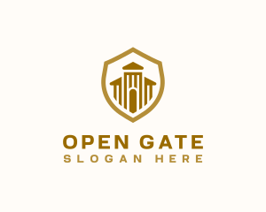 Castle Palace Gate Shield logo design